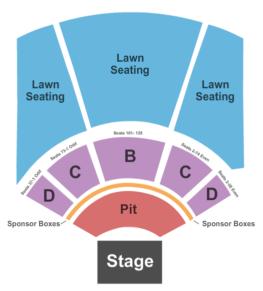 Walmart AMP End Stage Pit Seating Chart