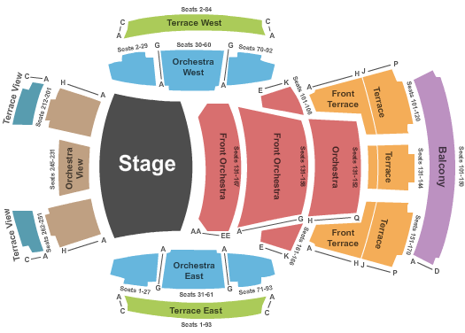 Disney Hall Seating Chart Detailed