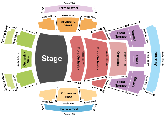 Walt Disney Concert Hall Standard Seating Chart