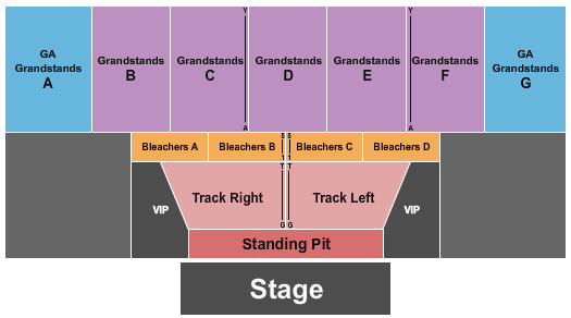Walworth County Fair Grounds Endstage GA Pit/VIP Seating Chart