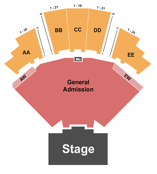 Wamu Theater At Lumen Field Event Center Endstage GA Floor Seating Chart