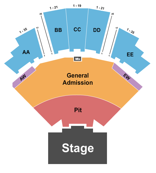 Wamu Theater At Lumen Field Event Center EndStage Pit & GA Seating Chart