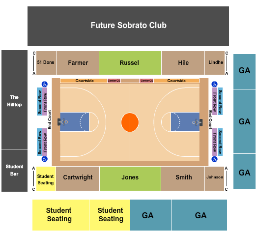 War Memorial Gym - CA Basketball Seating Chart