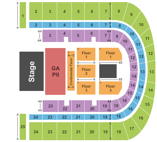 Upstate Medical University Arena at Onondaga County War Memorial Brad Paisley Seating Chart