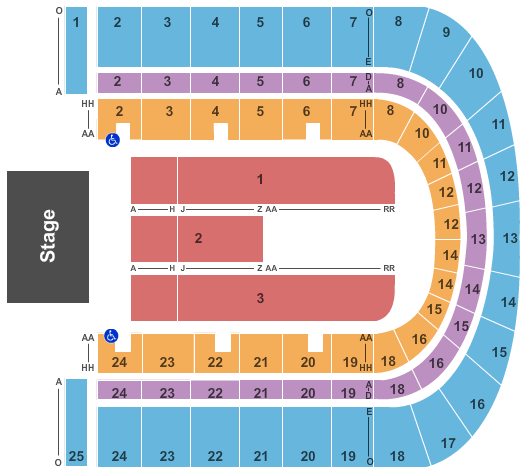 Upstate Medical University Arena at Onondaga County War Memorial Concert 2 Seating Chart