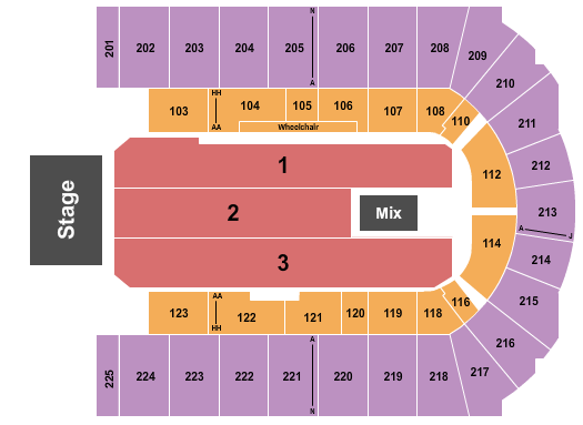 Upstate Medical University Arena at Onondaga County War Memorial Seating Chart