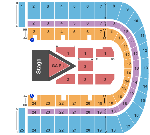 Upstate Medical University Arena at Onondaga County War Memorial Fallout Boy Seating Chart