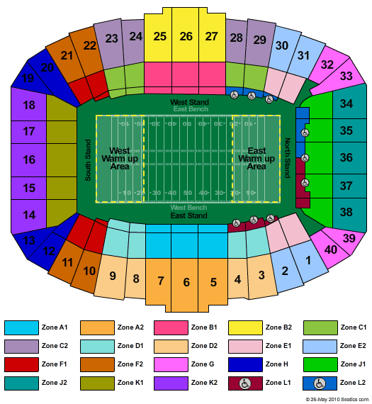 War Memorial Stadium - AR Pro Bound Seating Chart