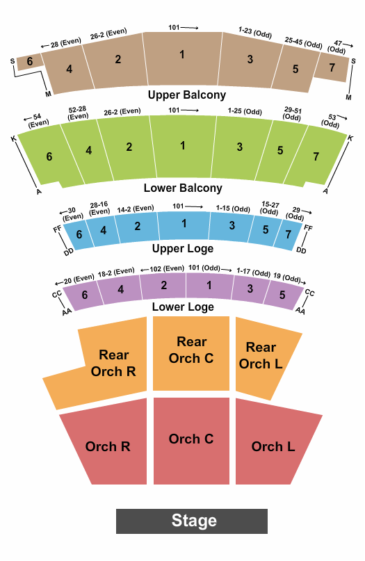 Warfield Endstage - Full RSV Seating Chart