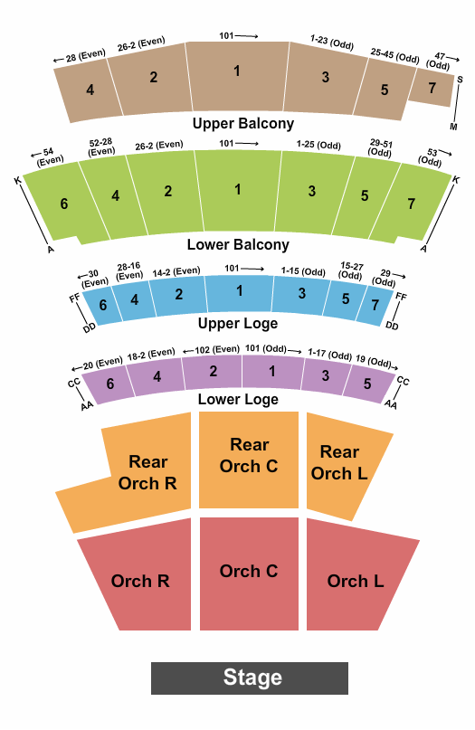 Warfield Endstage 2 Seating Chart