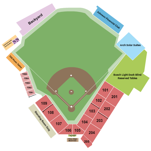 Warner Park - WI Next Event Seating Chart