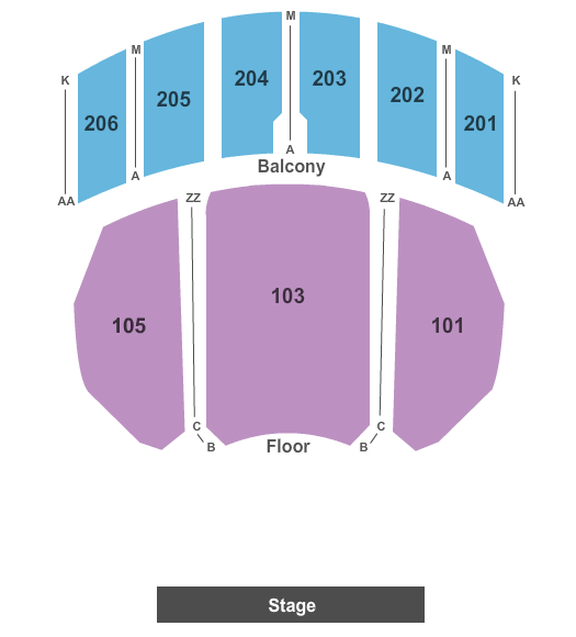 Warner Theatre - PA Seating Map