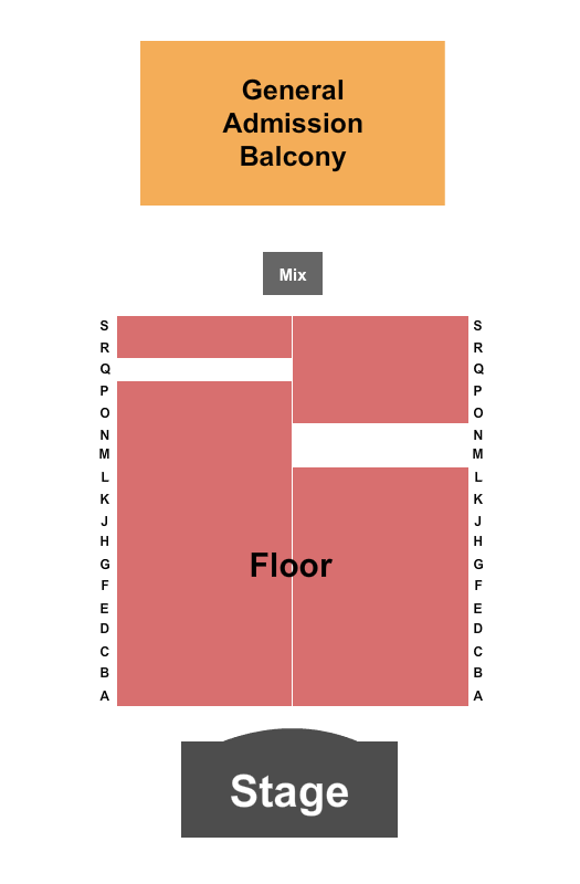 Warsaw GA/Rsvd Seating Chart