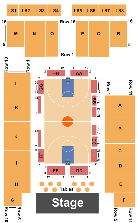 Washington Avenue Armory Basketball2 Seating Chart