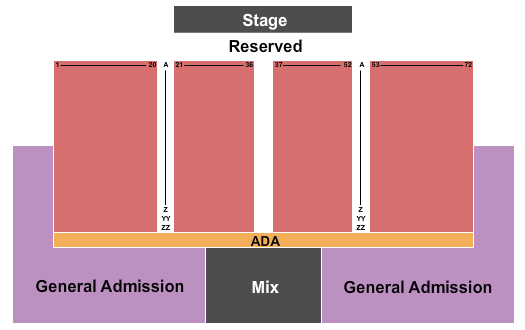 Washington County Fair Complex - OR End Stage Seating Chart