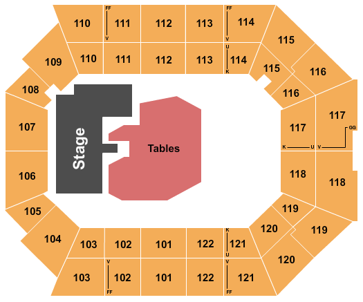 The Watsco Center At UM Tables Seating Chart