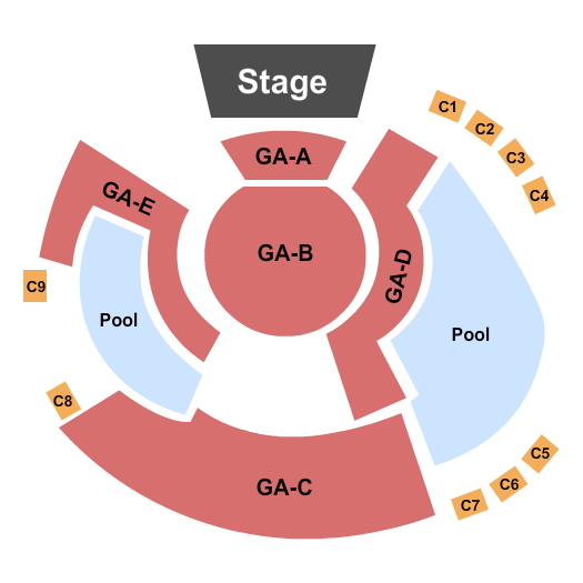 WawYe Oasis At Gun Lake Casino Seating Chart