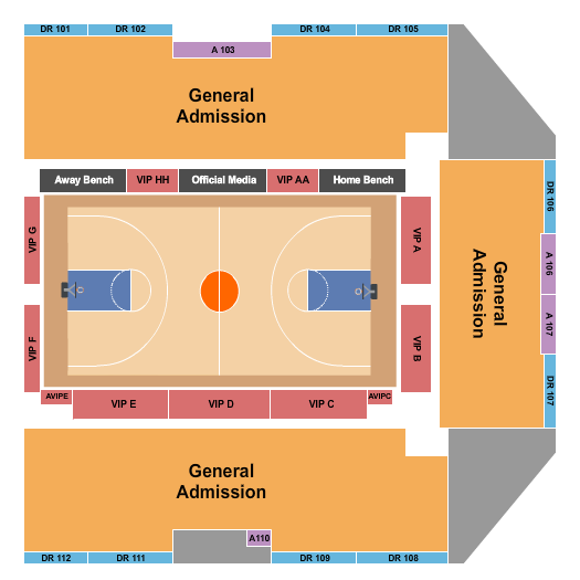 Wayne State Arena Basketball 2 Seating Chart