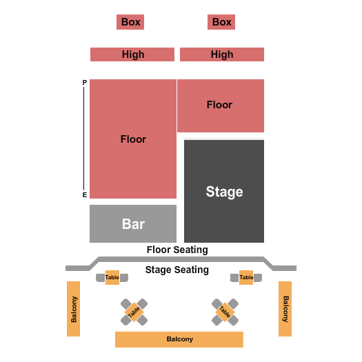 Weathervane Theatre Endstage - Cabaret Seating Chart