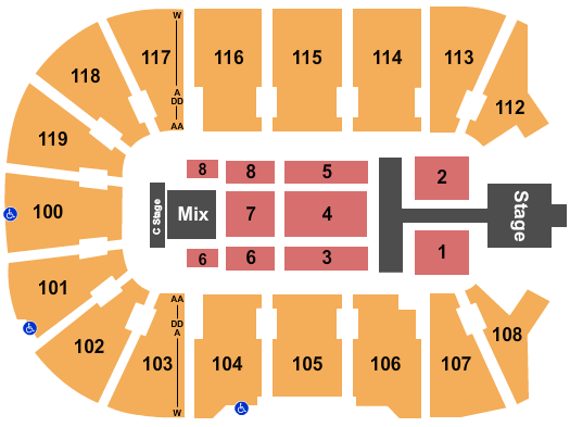 Webster Bank Arena Seating Chart Rows