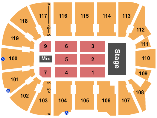 Total Mortgage Arena Russell Peters Seating Chart