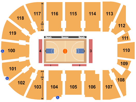 seating chart for Total Mortgage Arena - Basketball 2 - eventticketscenter.com