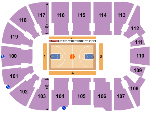 Total Mortgage Arena Harlem Globetrotters Seating Chart