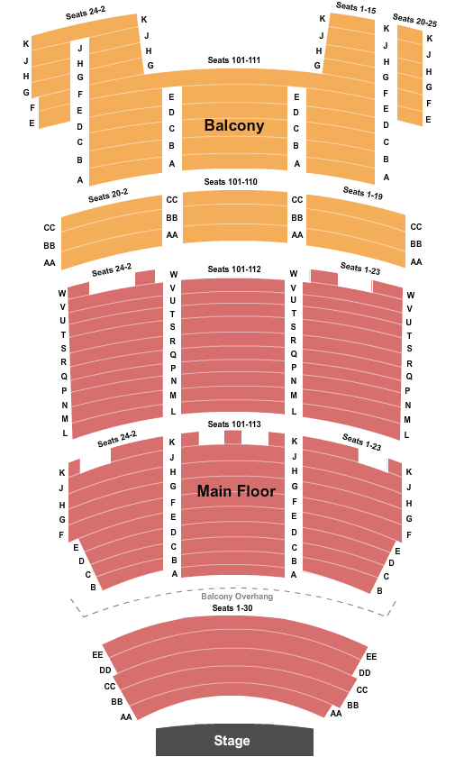 seating chart for Weill Center For The Performing Arts - End Stage - eventticketscenter.com