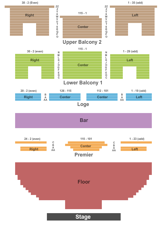 Wellmont Theatre Seating Chart & Maps Montclair