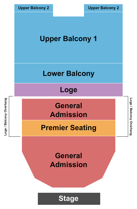 Wellmont Theatre Endstage RSV Floor w/ Premier & GA 2 Seating Chart