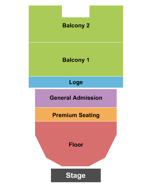 Wellmont Theatre Endstage RSV Floor w/ Premier & GA Seating Chart