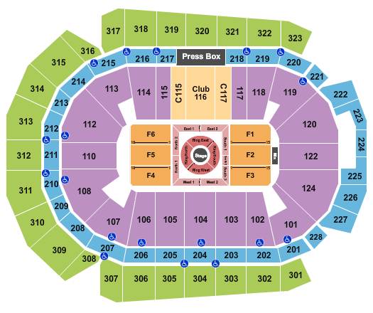 Casey's Center Center Stage Comedy Seating Chart