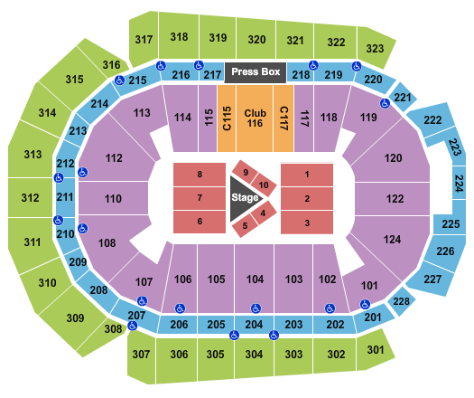 Wells Fargo Arena - IA Center Stage Seating Chart