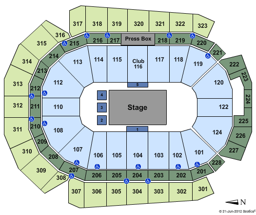 Wells Fargo Arena - IA Circus Seating Chart