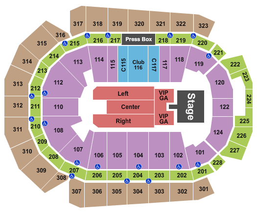 Wells Fargo Arena - IA Cody Johnson Seating Chart