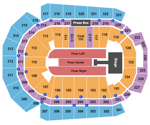 Wells Fargo Arena - IA Def Leppard Seating Chart