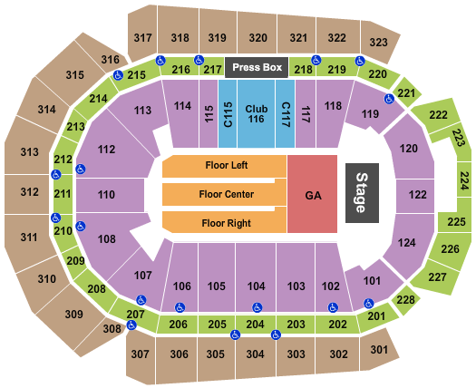 Wells Fargo Arena - IA Five Finger Death Punch 2 Seating Chart