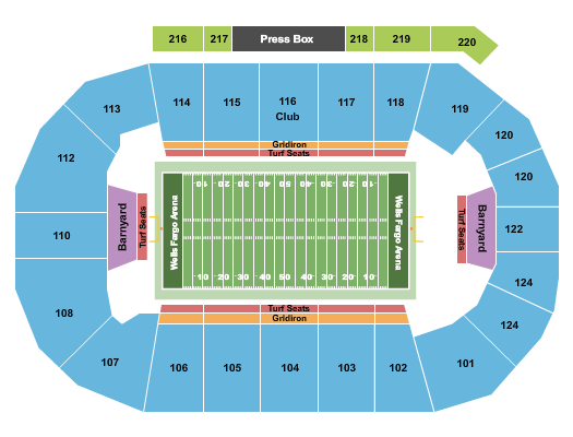 Wells Fargo Arena - IA Football 2 Seating Chart