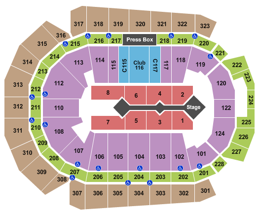 Wells Fargo Arena - IA For King and Country Seating Chart