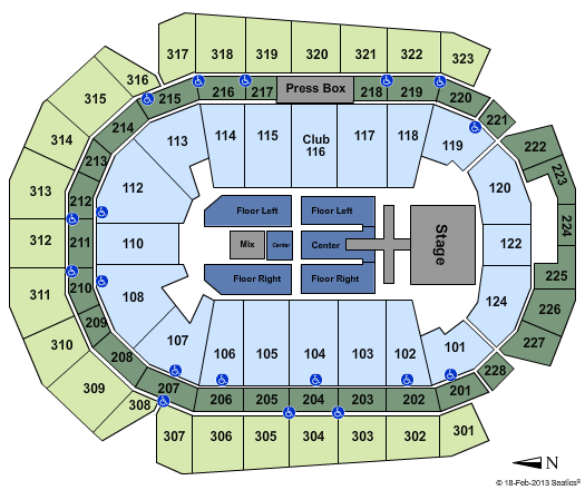 Wells Fargo Arena - IA Kenny Chesney Seating Chart