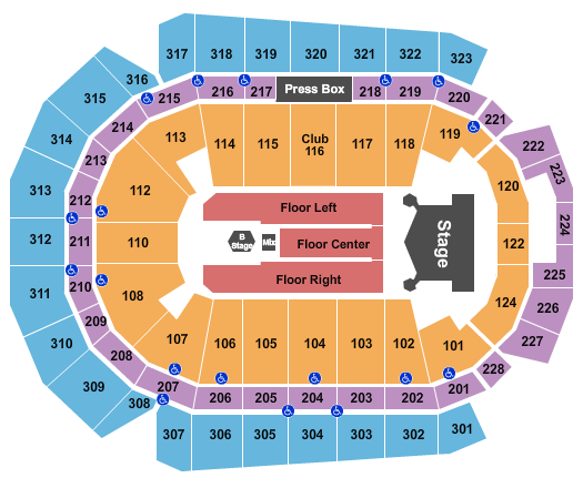 Wells Fargo Arena - IA Kiss Seating Chart