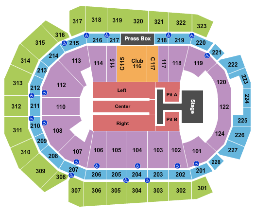 Wells Fargo Arena - IA Luke Bryan 2024 Seating Chart