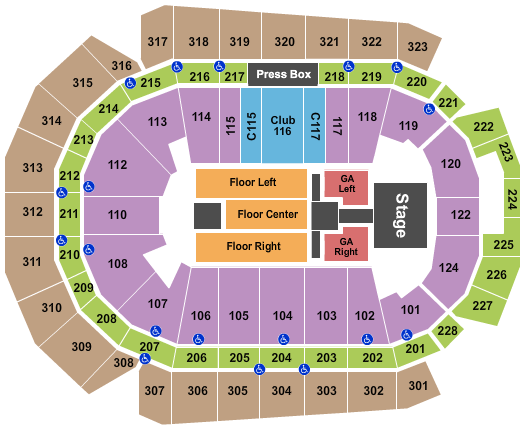 Wells Fargo Arena - IA Luke Bryan Seating Chart