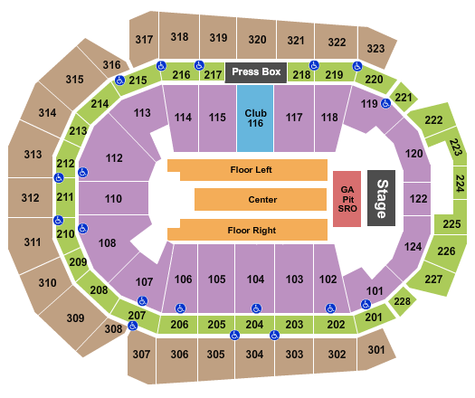 Wells Fargo Arena - IA Miranda Lambert Seating Chart