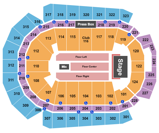 Wells Fargo Arena - IA NKOTB Seating Chart