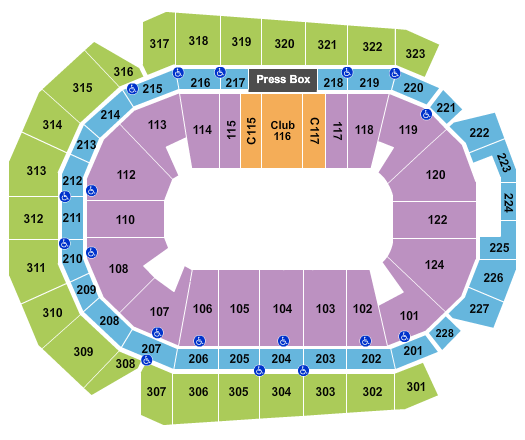 Wells Fargo Arena - IA Rodeo Seating Chart