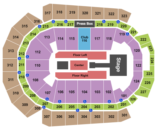 Wells Fargo Arena - IA Shania Twain Seating Chart