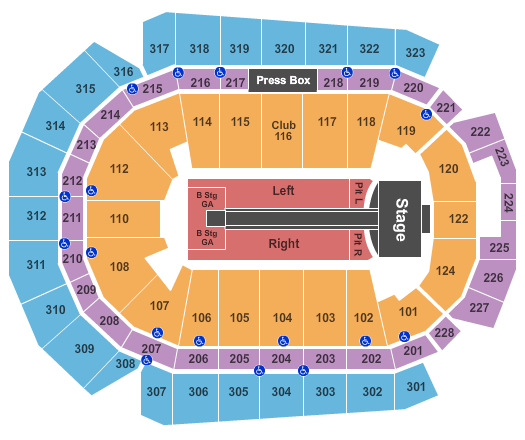 Wells Fargo Arena - IA Taylor Swift Seating Chart