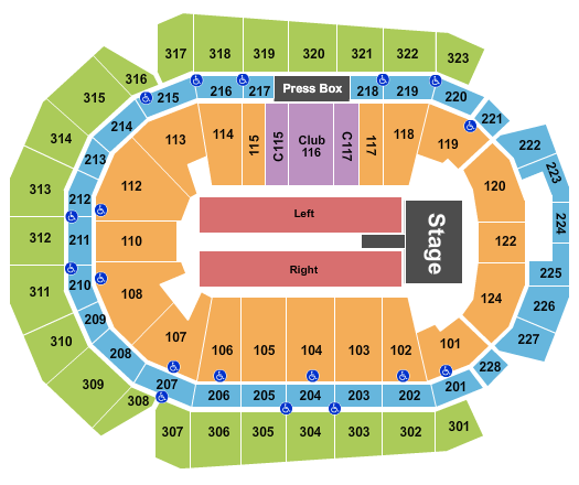 Wells Fargo Arena - IA Thomas Rhett 2 Seating Chart