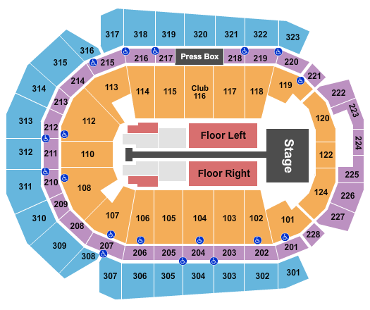 Wells Fargo Arena - IA Thomas Rhett Seating Chart